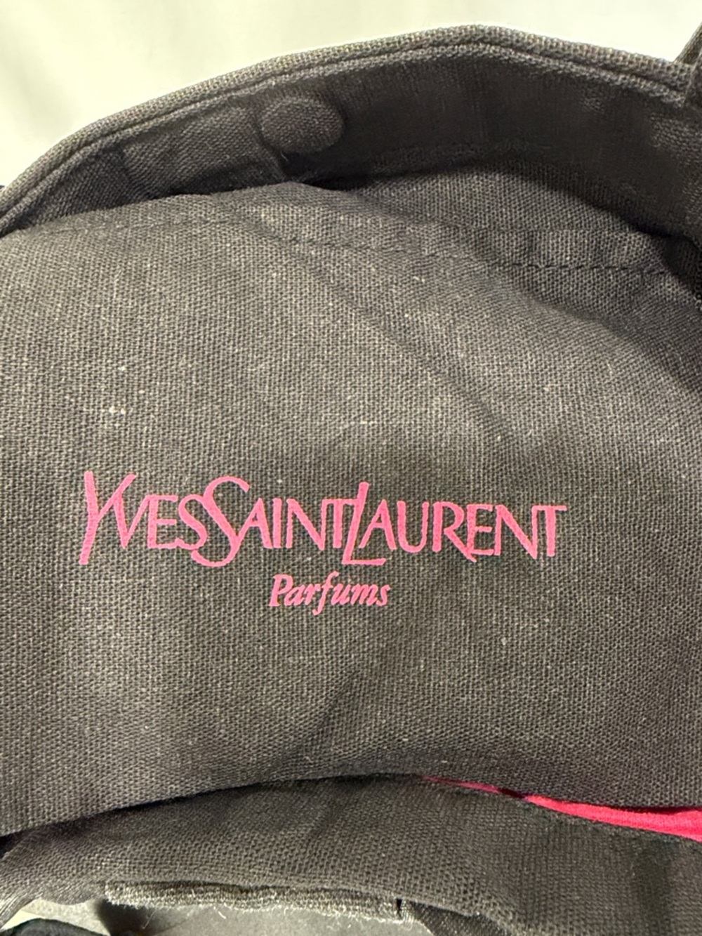 YSL Yves Saint Laurent Black Bow Tote Bag Canvas Minimalist Logo Handbag - Picture 2 of 16